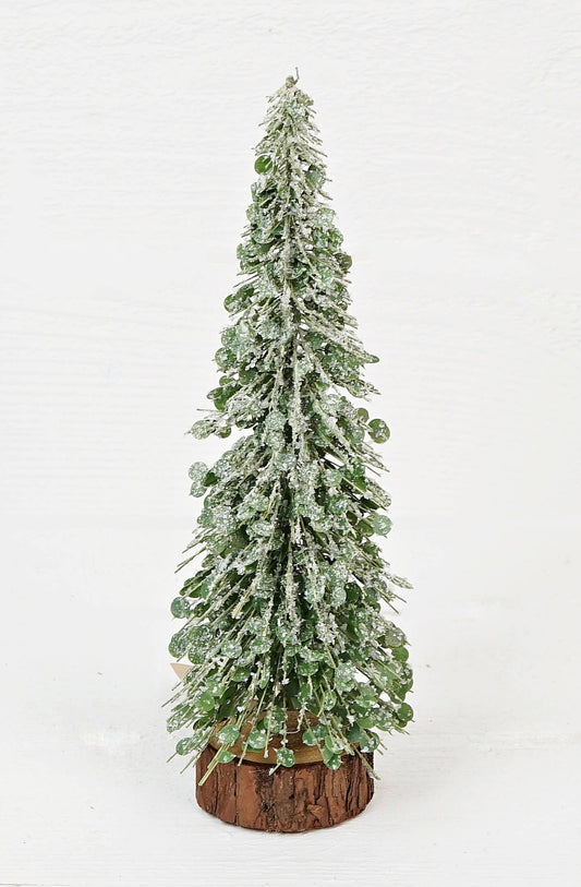 12in Icy Boxwood Brush Tree