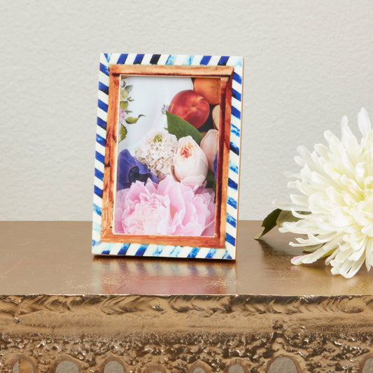 Wood & Bone Chevron Photo Frame