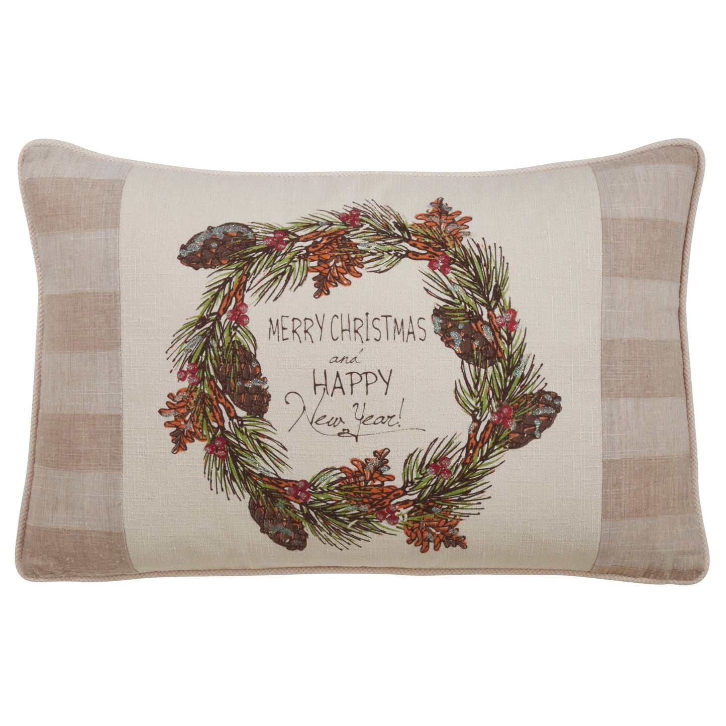 Merry Christmas and Happy New Year Pillow