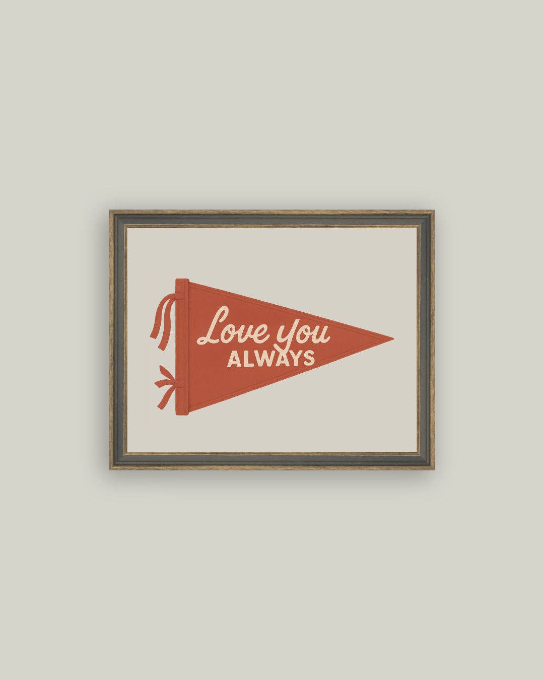 Love You Always Framed Antique Art