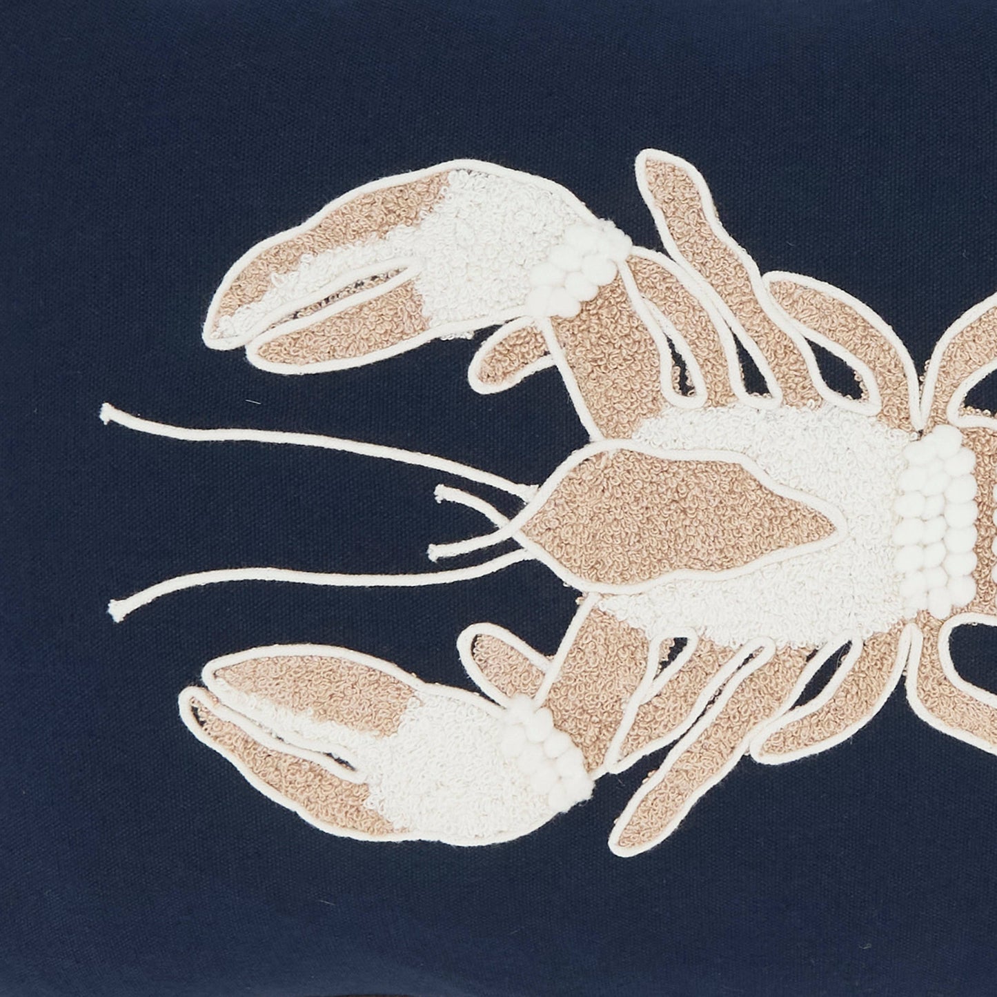 Embroidered Lobster Pillow