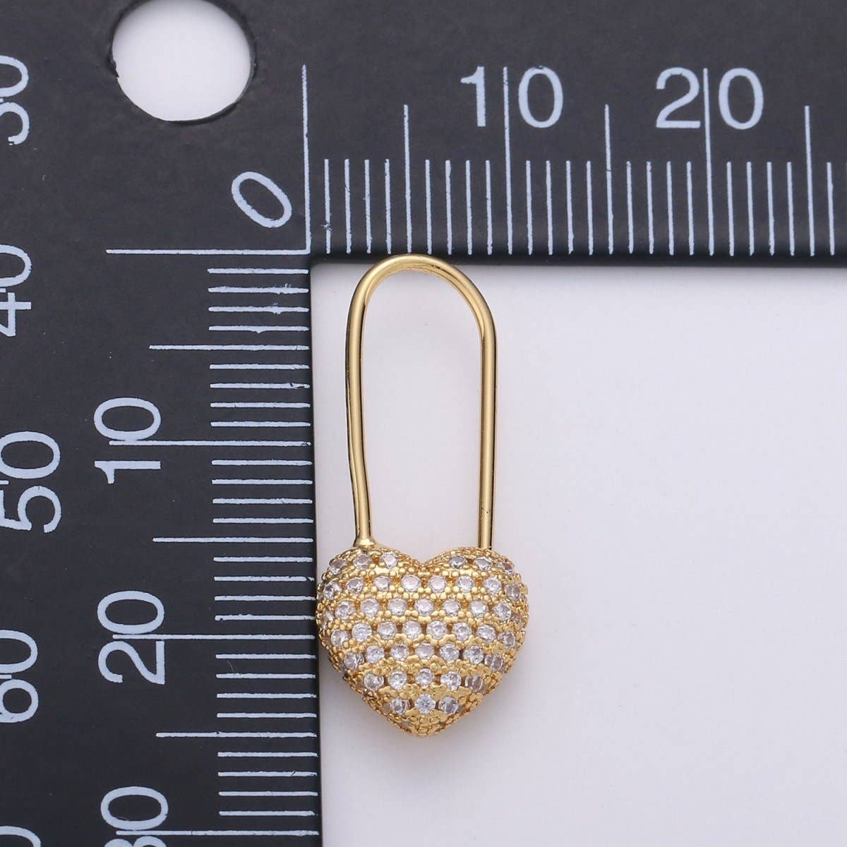 Gold Heart earrings Pin earrings Heart jewelry Unique earrings Unique jewelry Gold earrings Dainty earrings Delicate Earrings