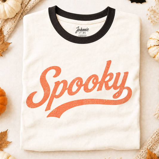 Spooky Halloween Graphic Ringer Tee