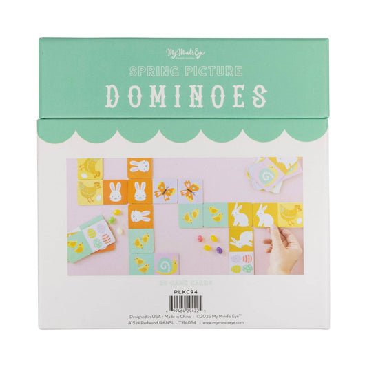 Spring Picture Domino Game Chipboard