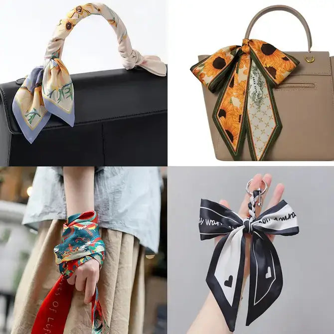 Long Thin Ribbon Scarf – Ponytail, Neck, or Purse