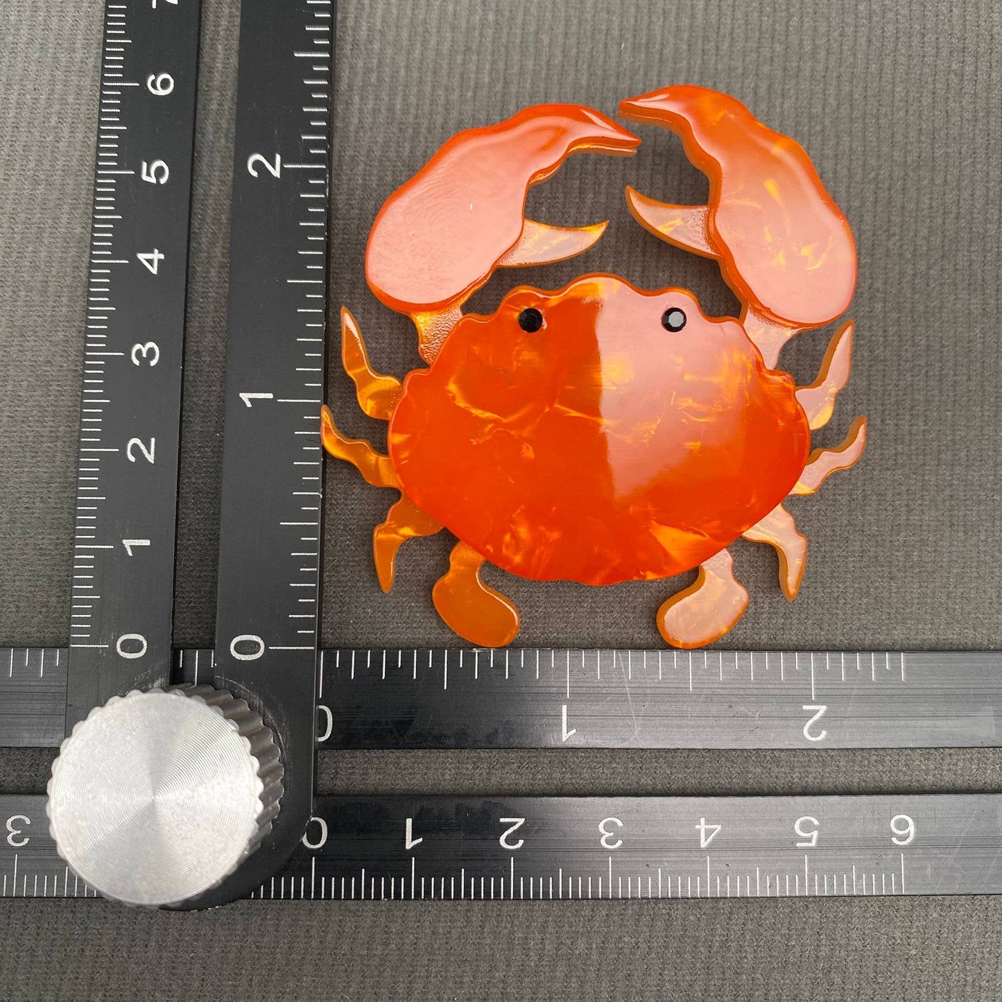 Acrylic Crab Brooch