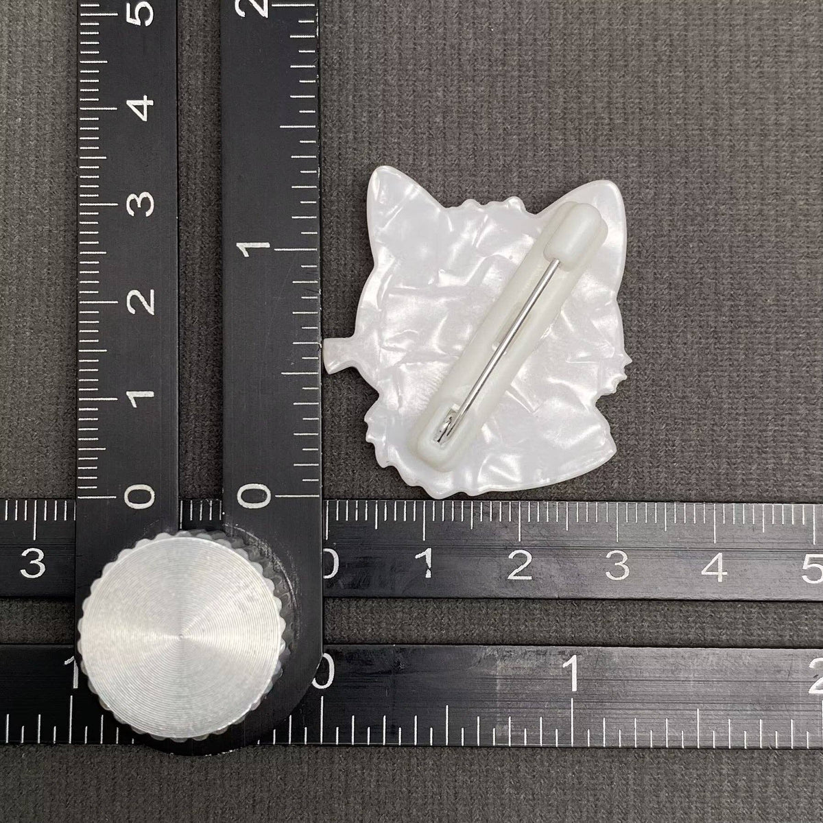 Cat Head Acrylic Brooch