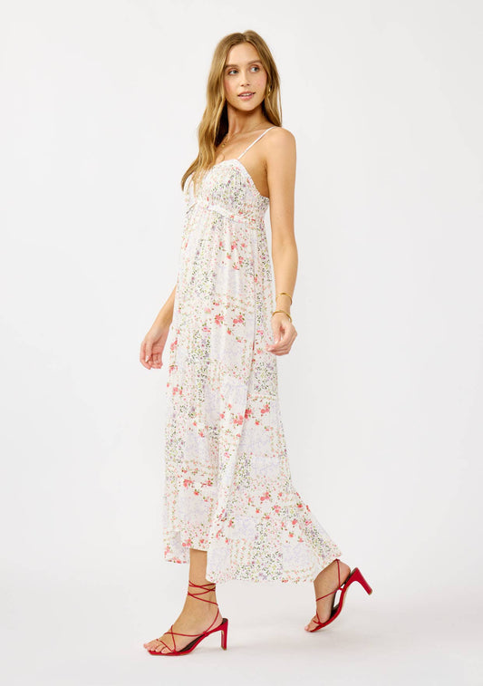 LAST CHANCE - Smocked Ditsy Floral Tiered Maxi Dress