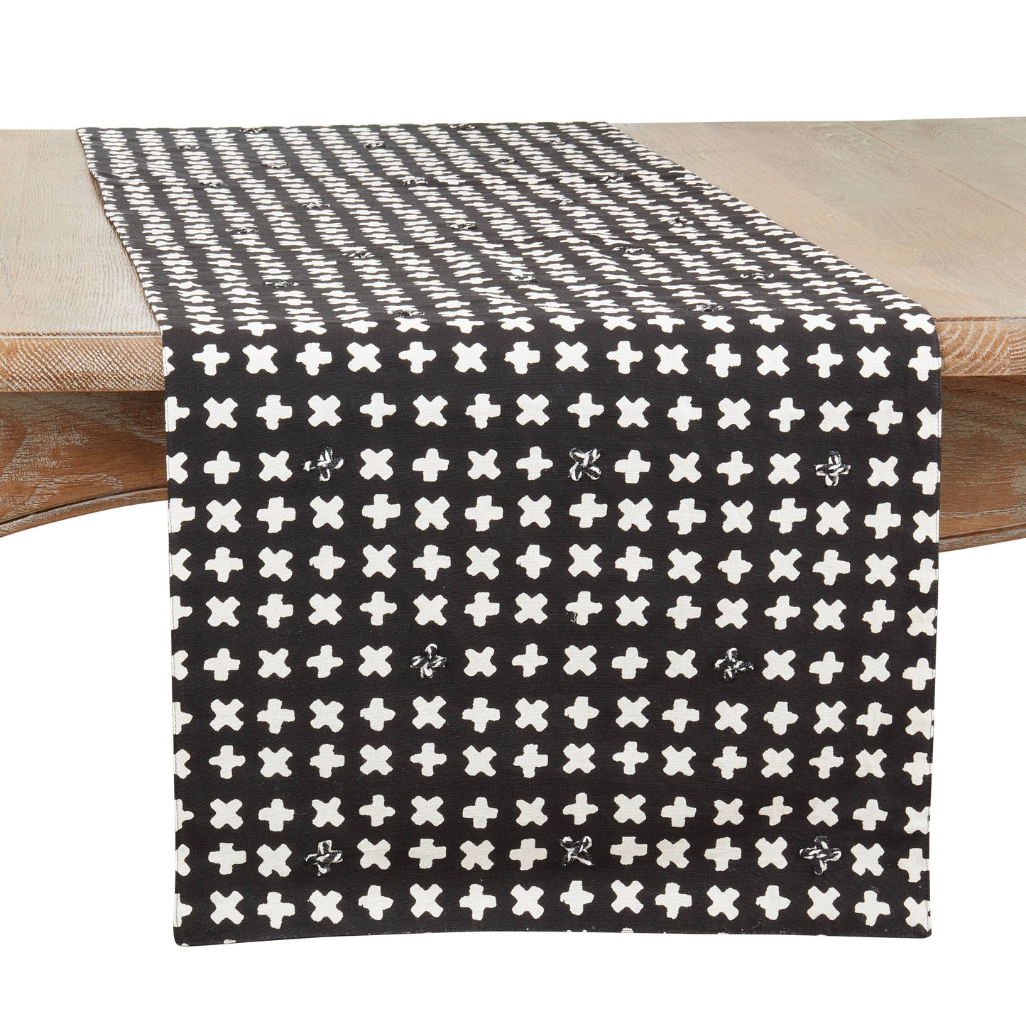 Embroidered Crosses Runner