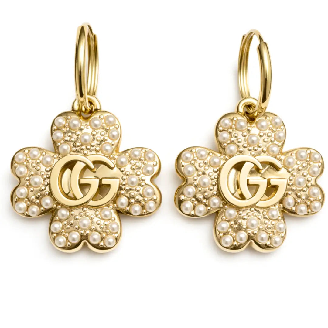 14K Gold Gucci Upcycled Hoop Earrings