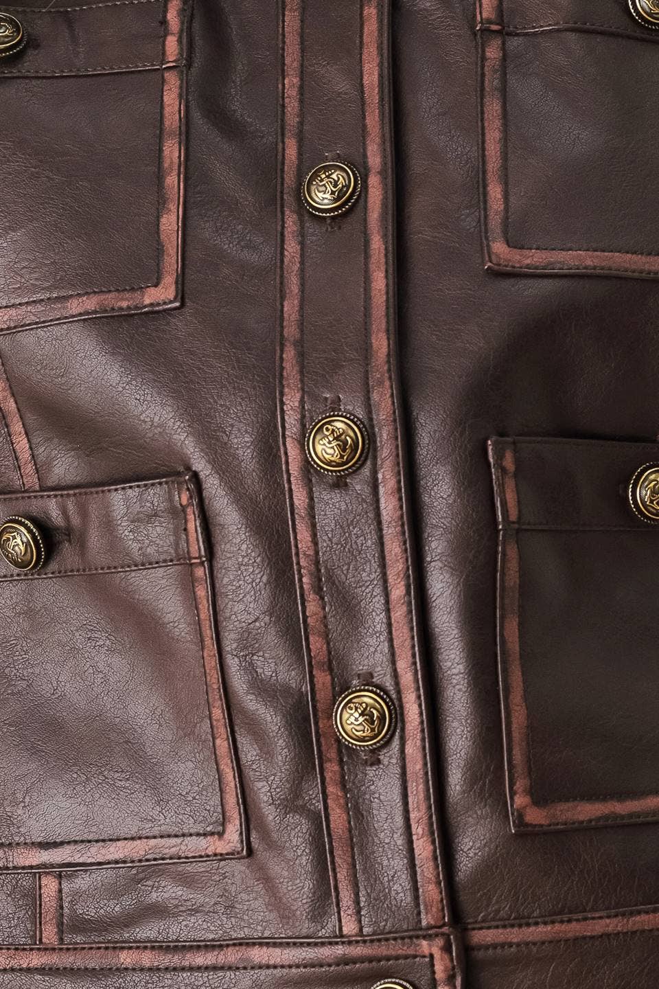 A faux leather cropped jacket