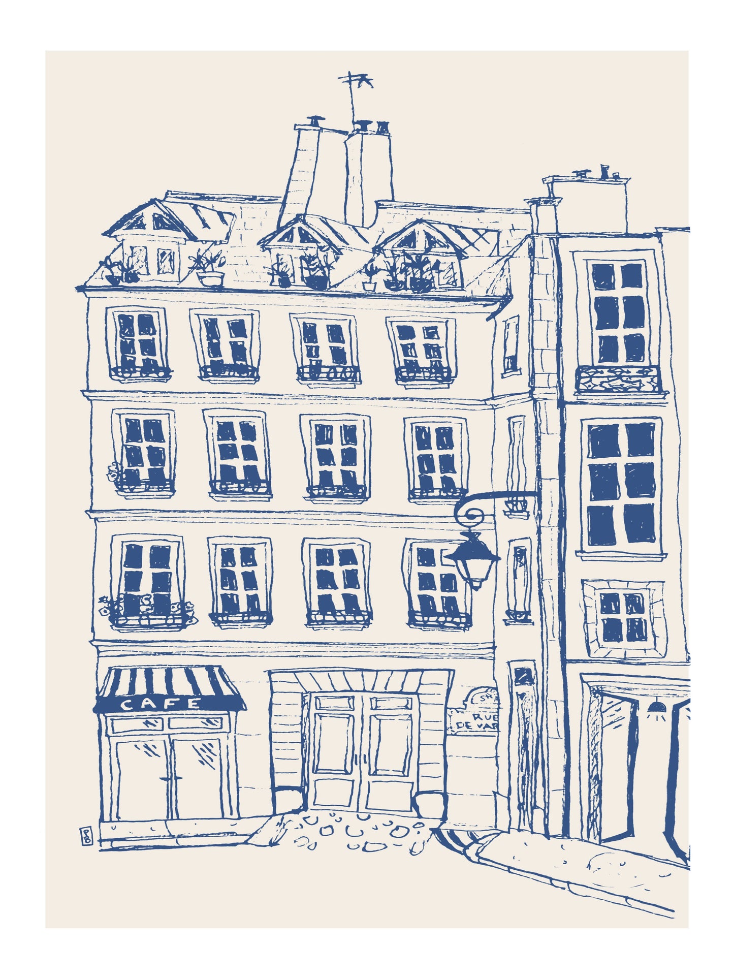 "A Cafe in Paris", Giclée Fine Art Print