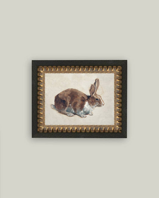 Rabbit Framed Antique Art