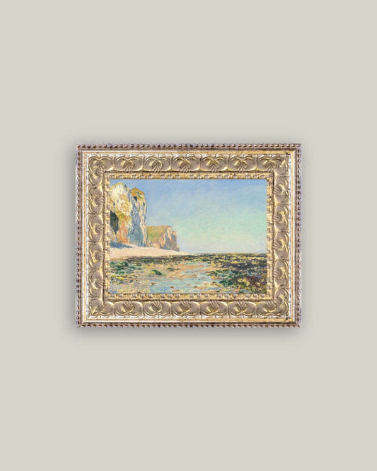 Seashore Cliffs Framed Antique Art