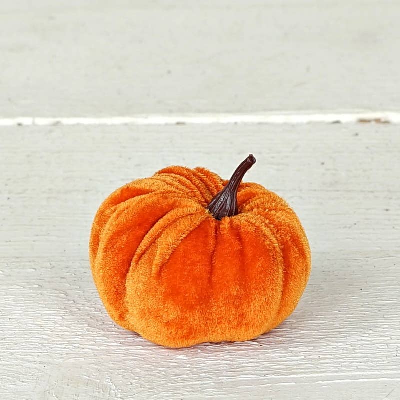 ISB79865- Mini Velvet Pumpkin Bagx6-OR
