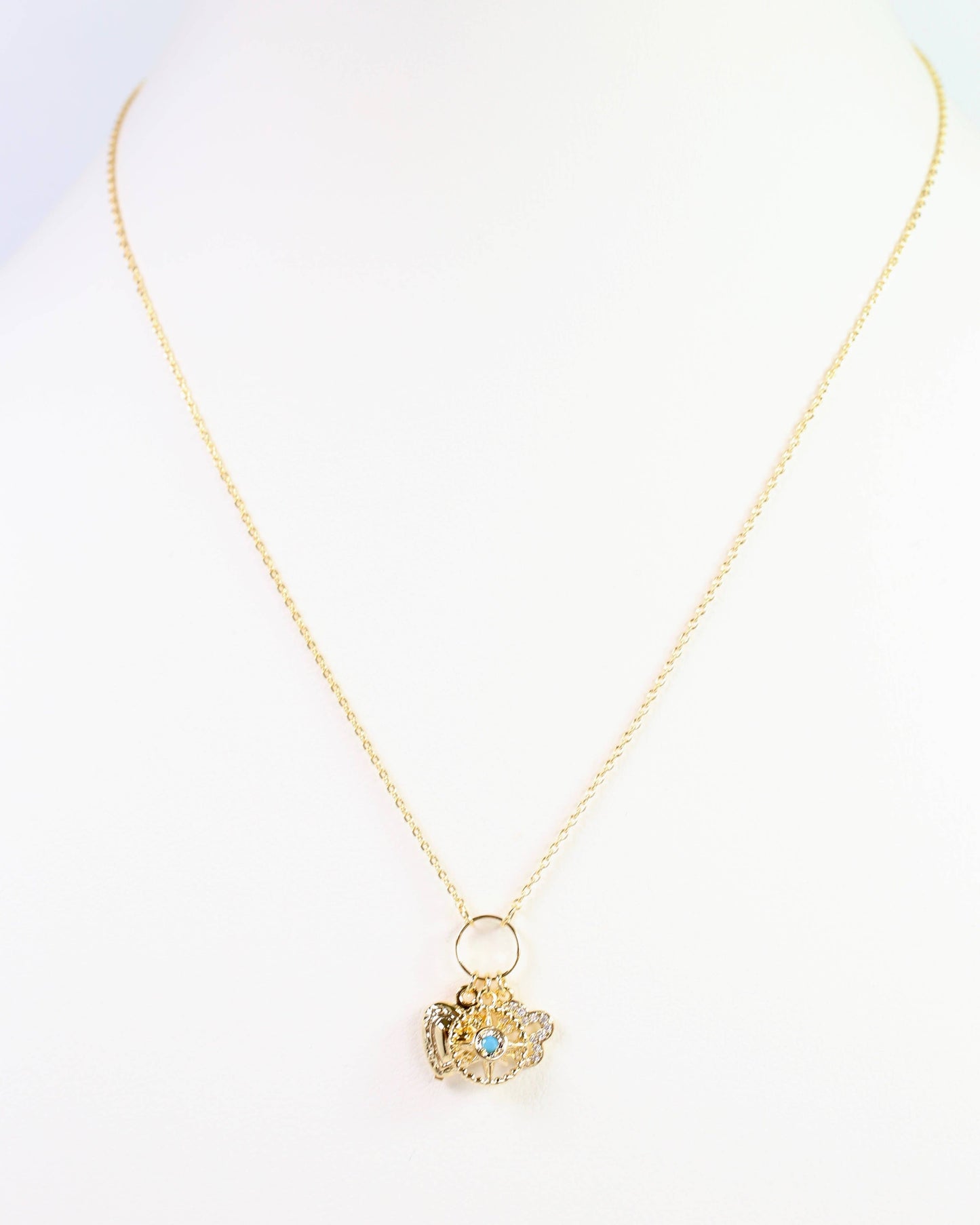Hartgrave Heart Charm Necklace Gold