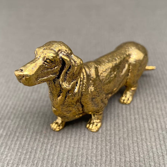 Brass Dachshund Dog Crafts Decoration Desktop Ornaments