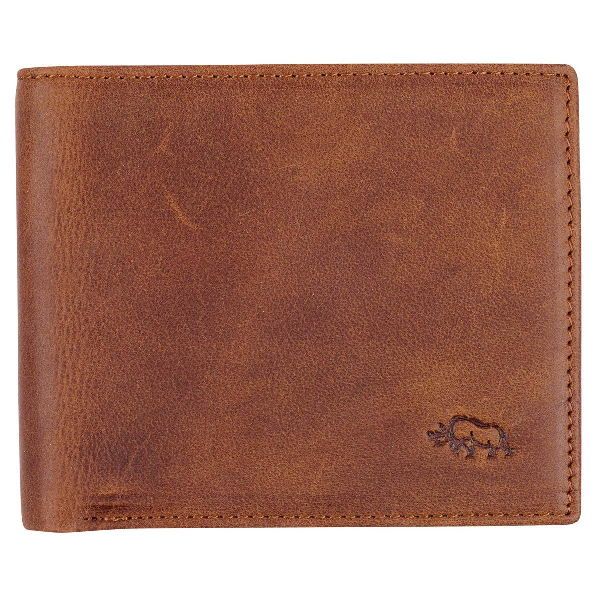 Genuine Leather Wallet Rhino Armor Lt Brown