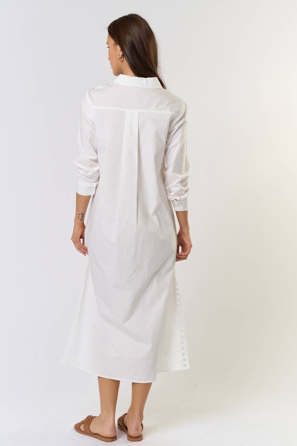 ILD5119 COLLARED BUTTON DOWN MIDI DRESS