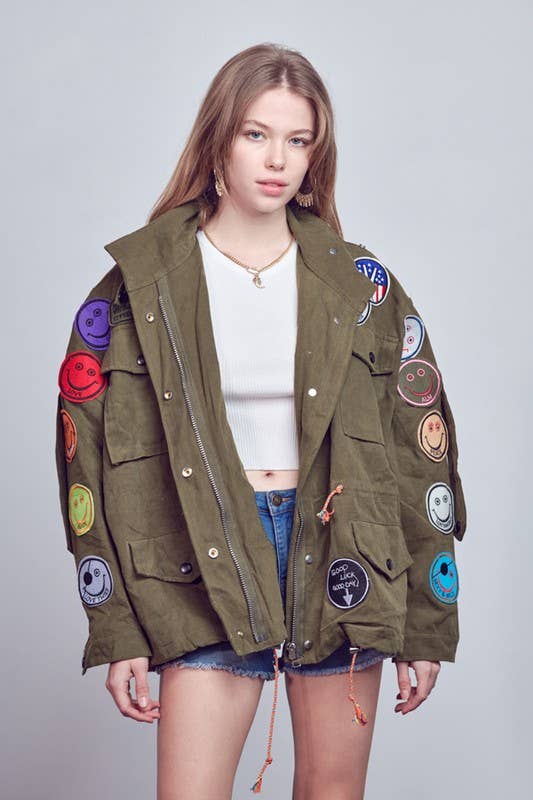 Smile Patchwork Jacket