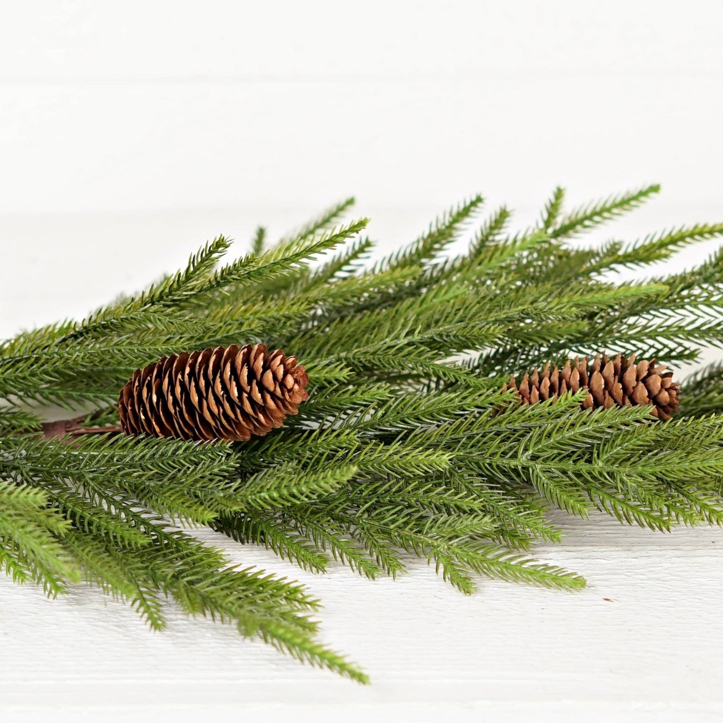 510073- 28inLx16inW Teardrop-Evergreen Norfolk Pine w.Long P