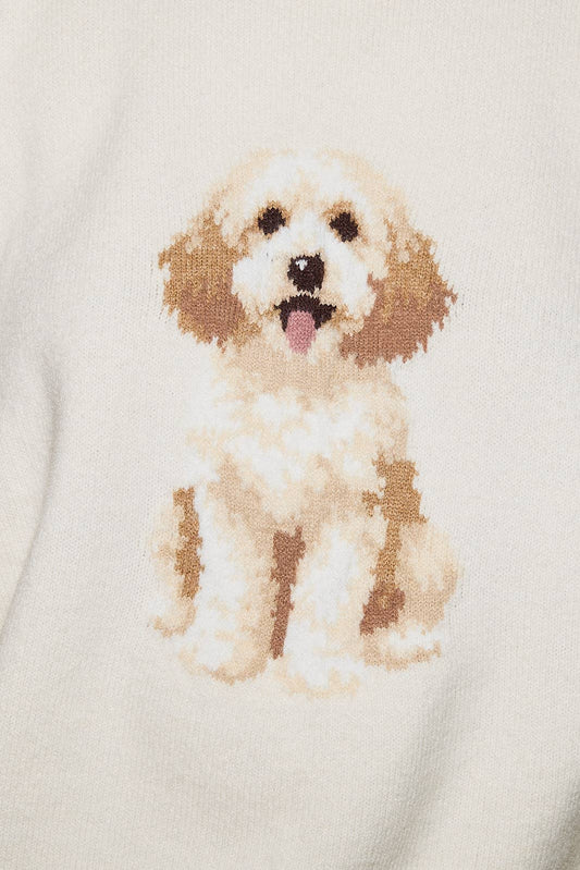 "COCKAPOO" CREW NECK SWEATER