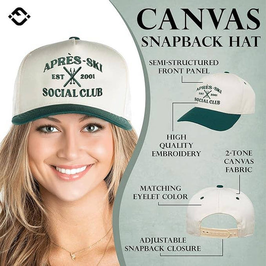 Two Tone Cap - Apres Ski Social Club - Green/Beige