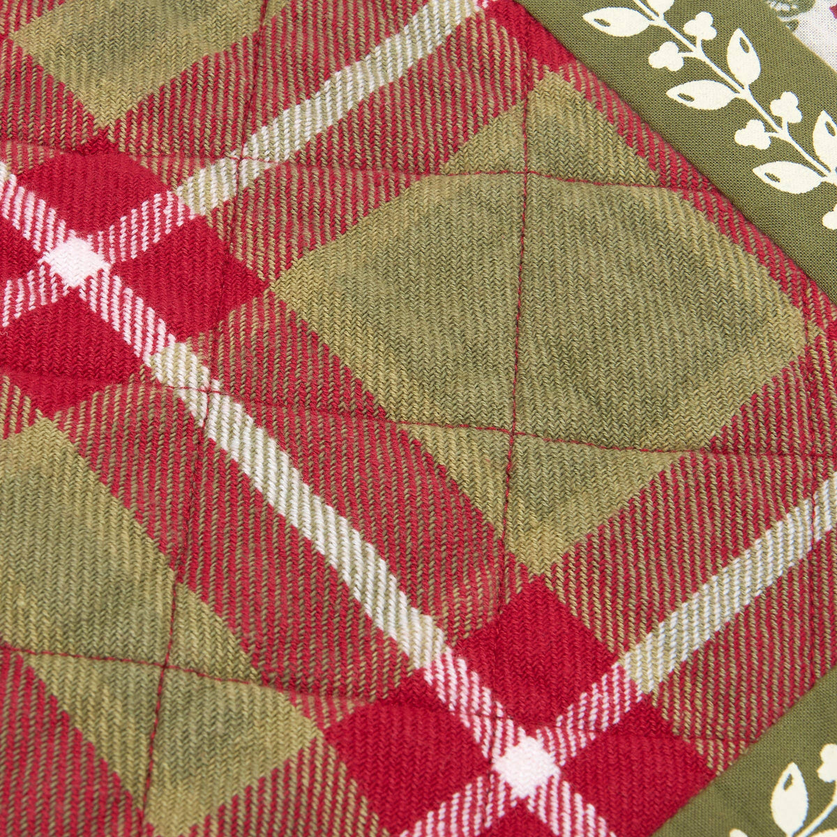 Quilted Plaid Christmas Throw
