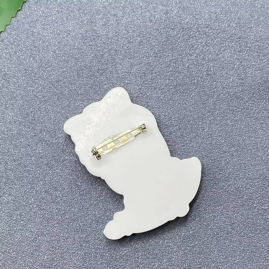 Fashion Girl Acrylic Brooch