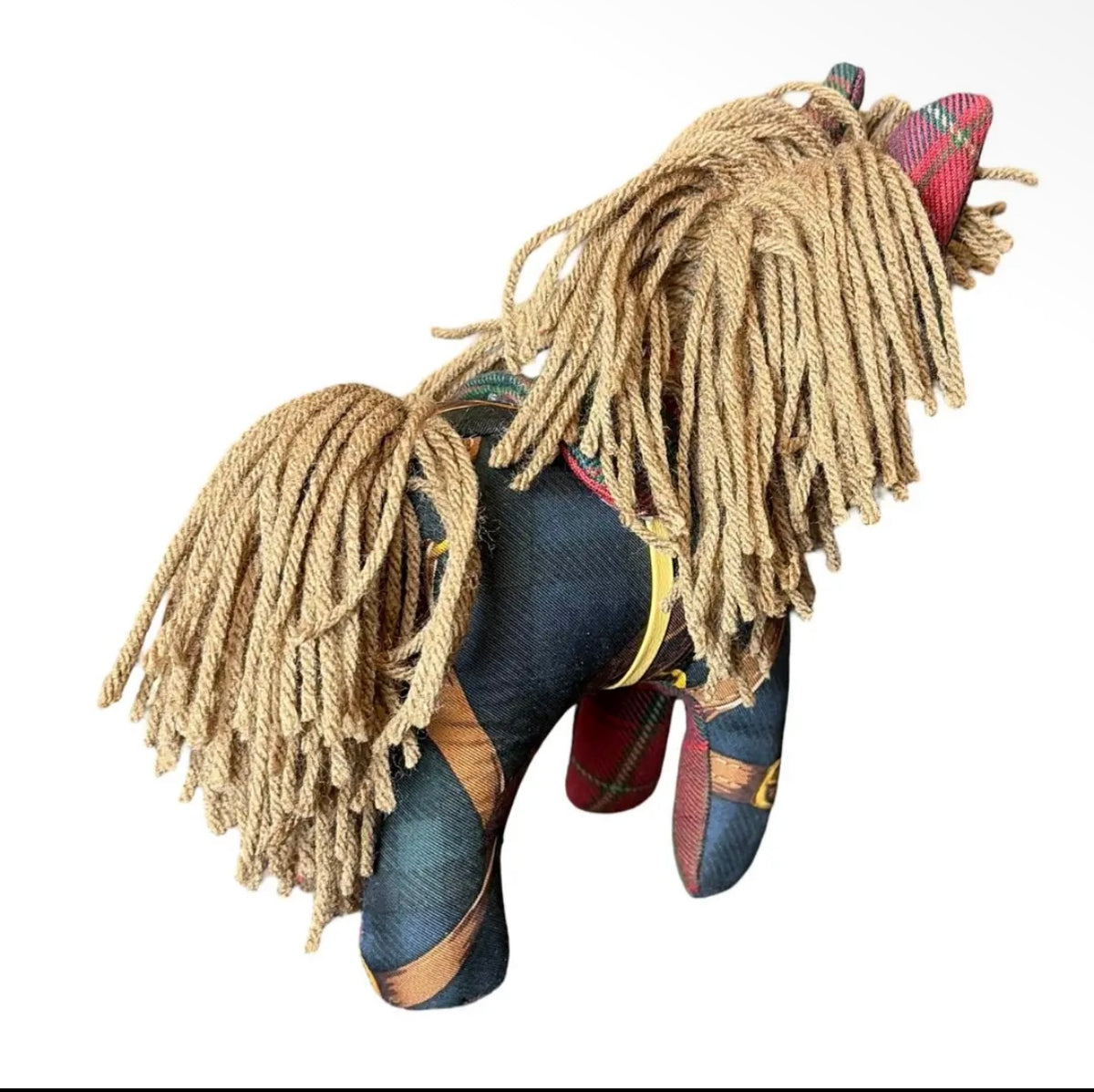 Ralph Lauren Tartan Vintage Silk Scarf Noble Pony