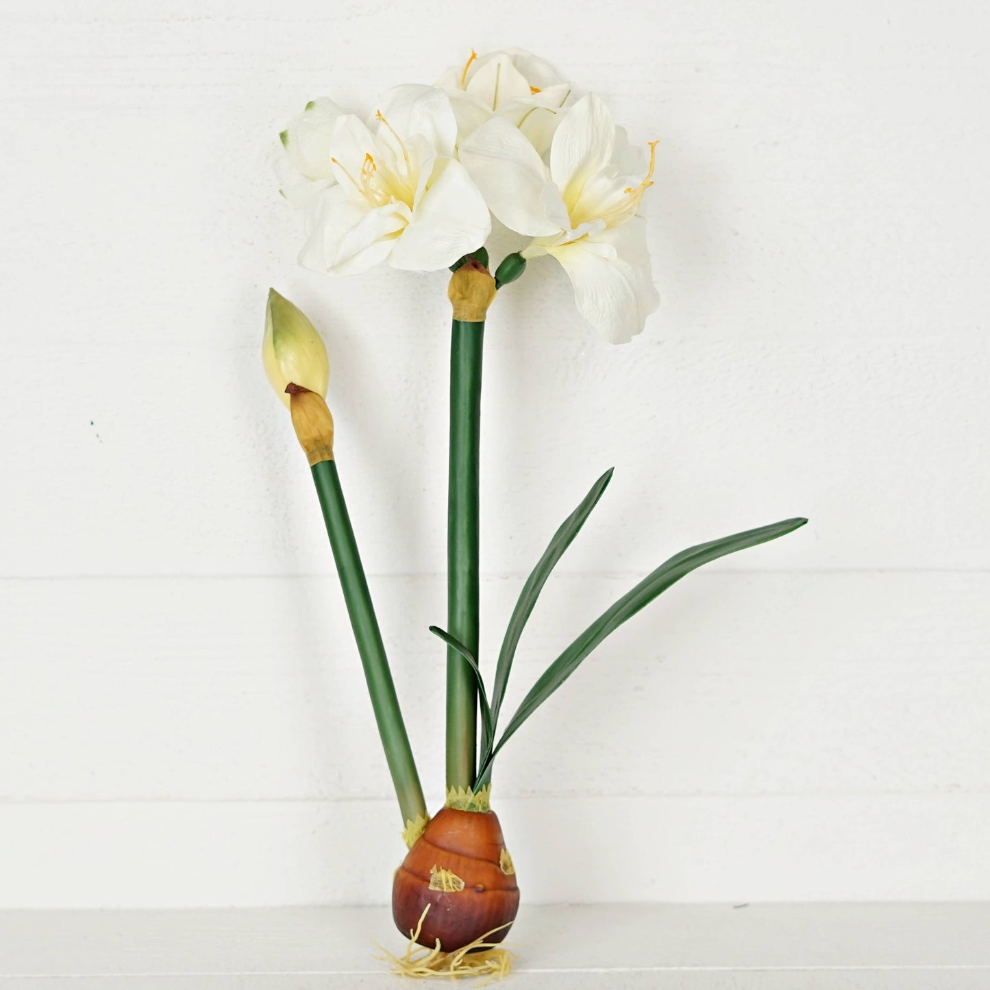 IT052CR- 22" Amaryllis bush x 4 w. bud and leaf