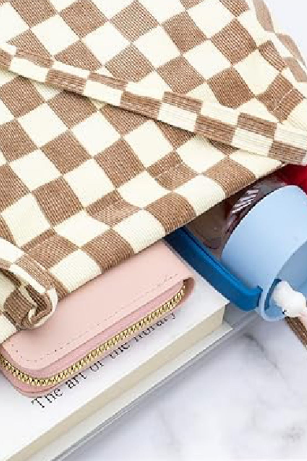 Upcycled Corduroy Checkered Tote Bag