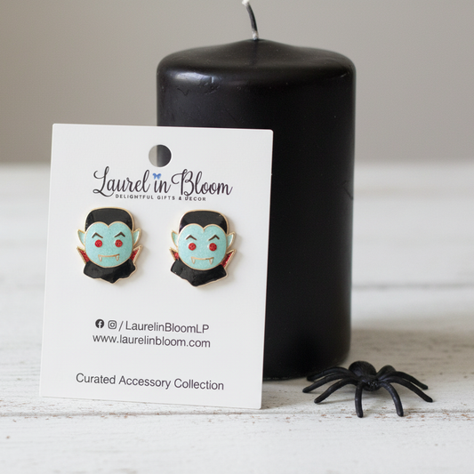 Fangtastic Vampire Bow Stud Earrings
