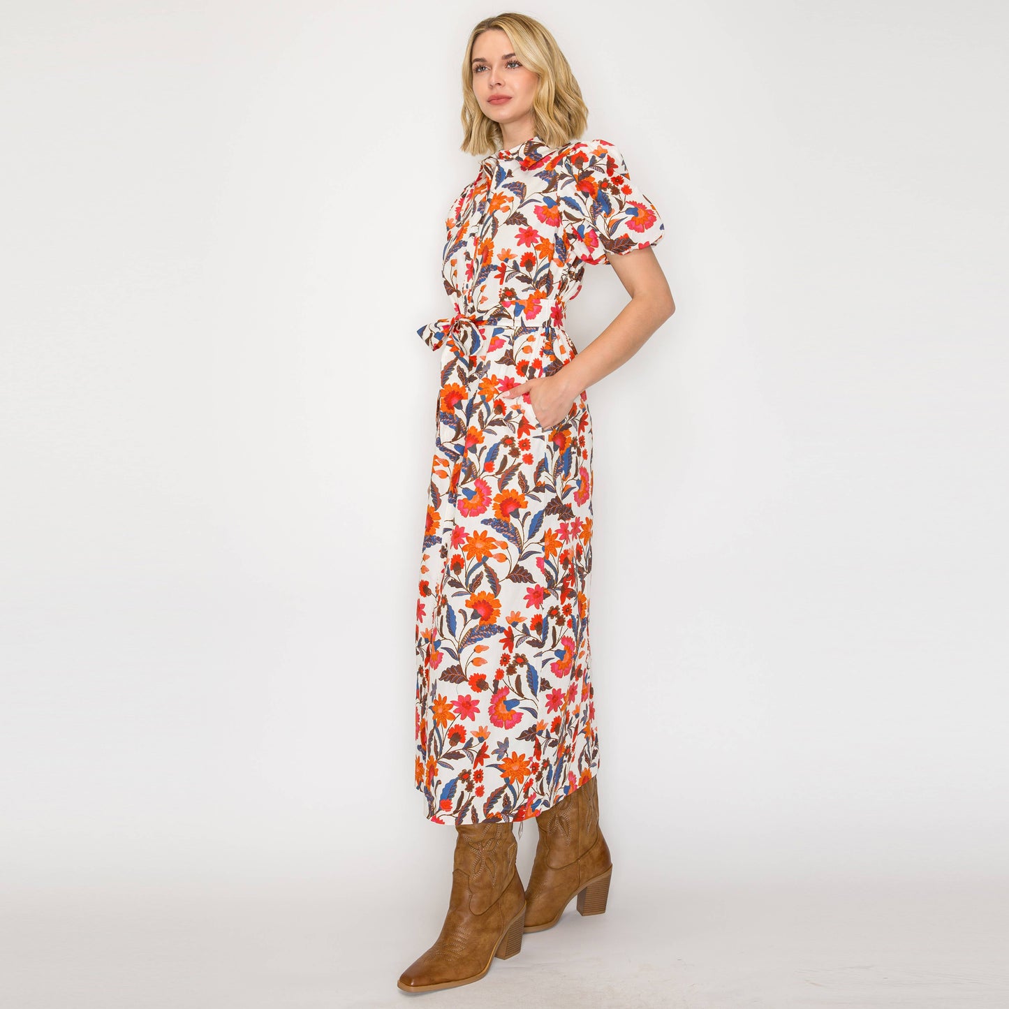 Festival Dream Shirts Midi Dress - LWD3182