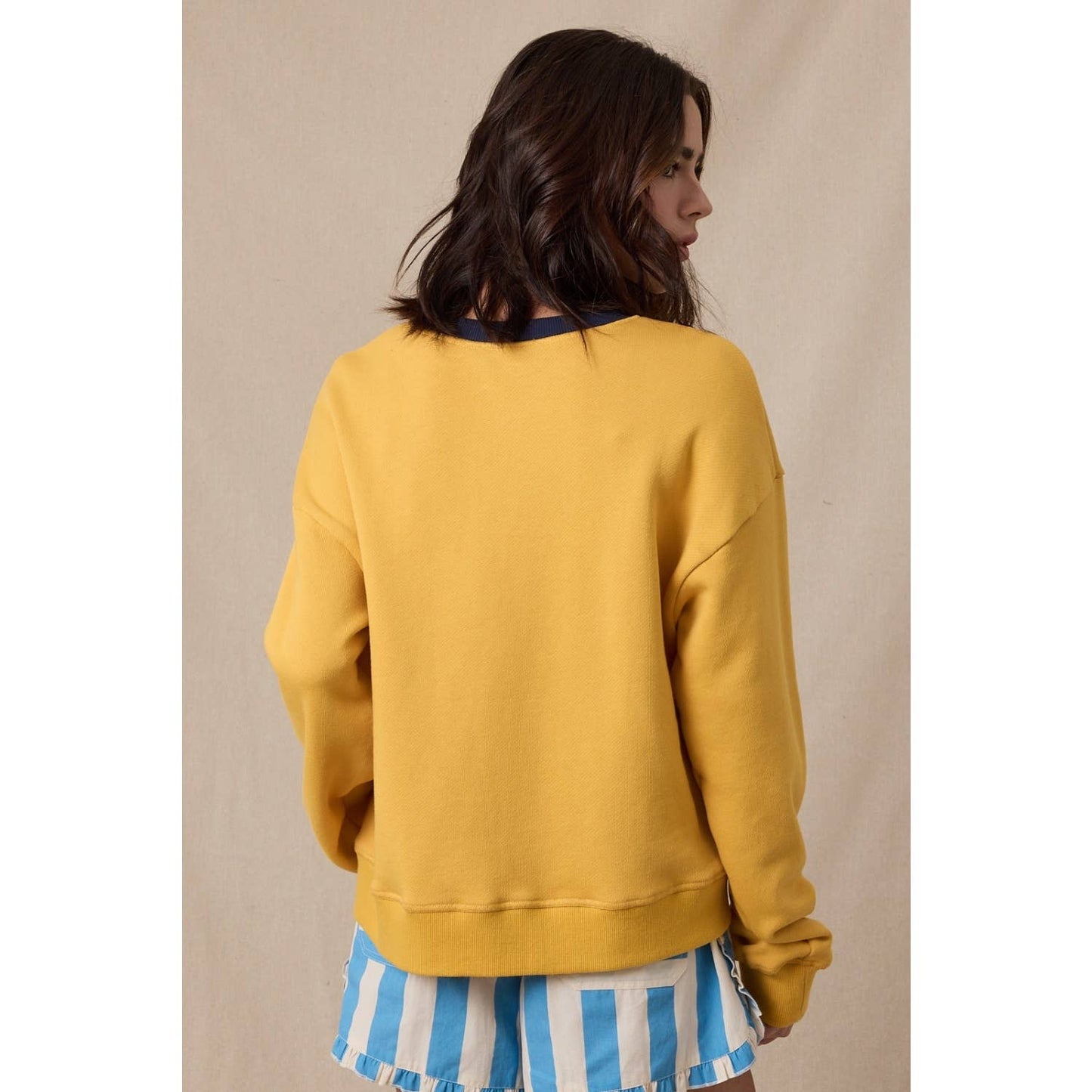 SAN DIEGO BUTTON-UP FRENCH TERRY TOP