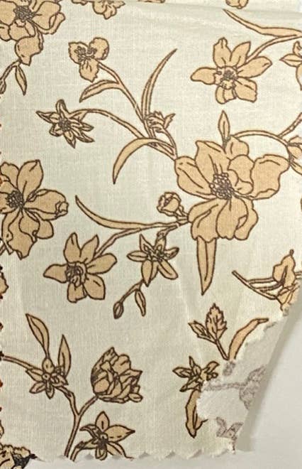 GOLDEN HOUR FLORAL PUFF SLEEVE MIDI DRESS WITH SMOCKED BACK
