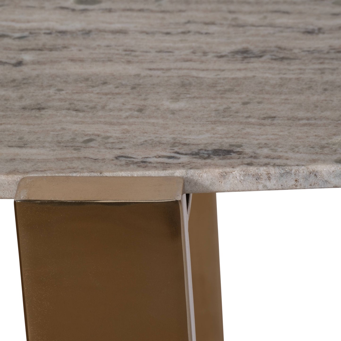 31 in. Gold Iron & Marble Top Console Table