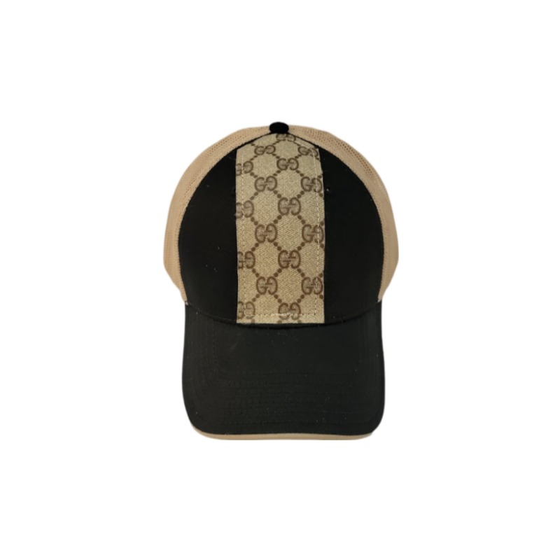 Couture Cap Trucker Hat In Upcycled LV, Gucci