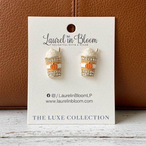 Sparkle Latte Statement Stud Earrings