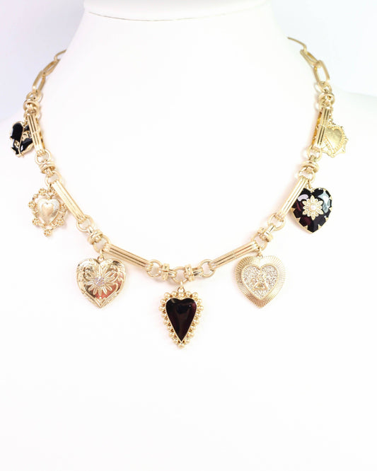 Daisy Charm Necklace Worn Gold