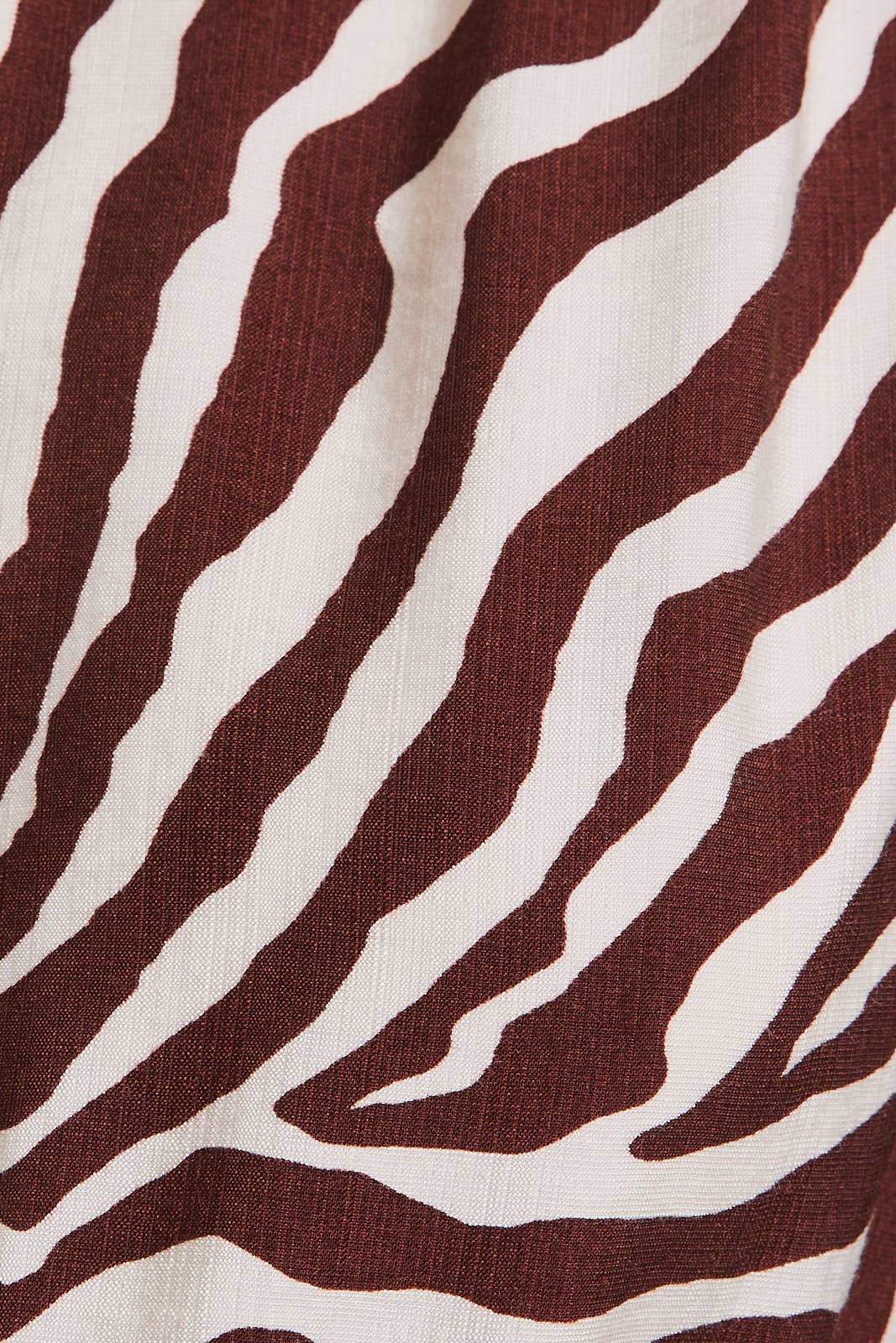 ROUND NECK 3/4 SLEEVE WAIST TIE ZEBRA DRESS