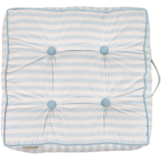 Sky Blue Stripe Floor Pillow