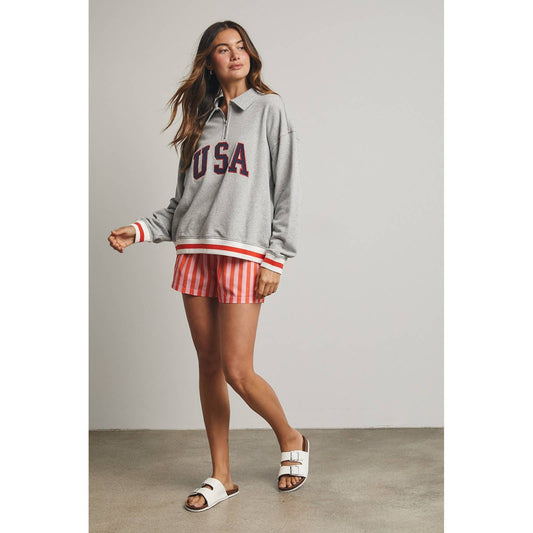 'USA' HALF-ZIP SWEATSHIRT