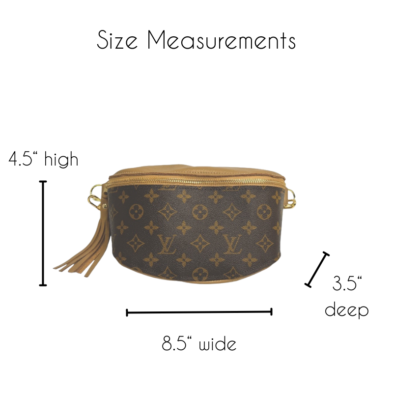 Britt Belt Bag In Bronze Leather | Upcycled LV Full Front