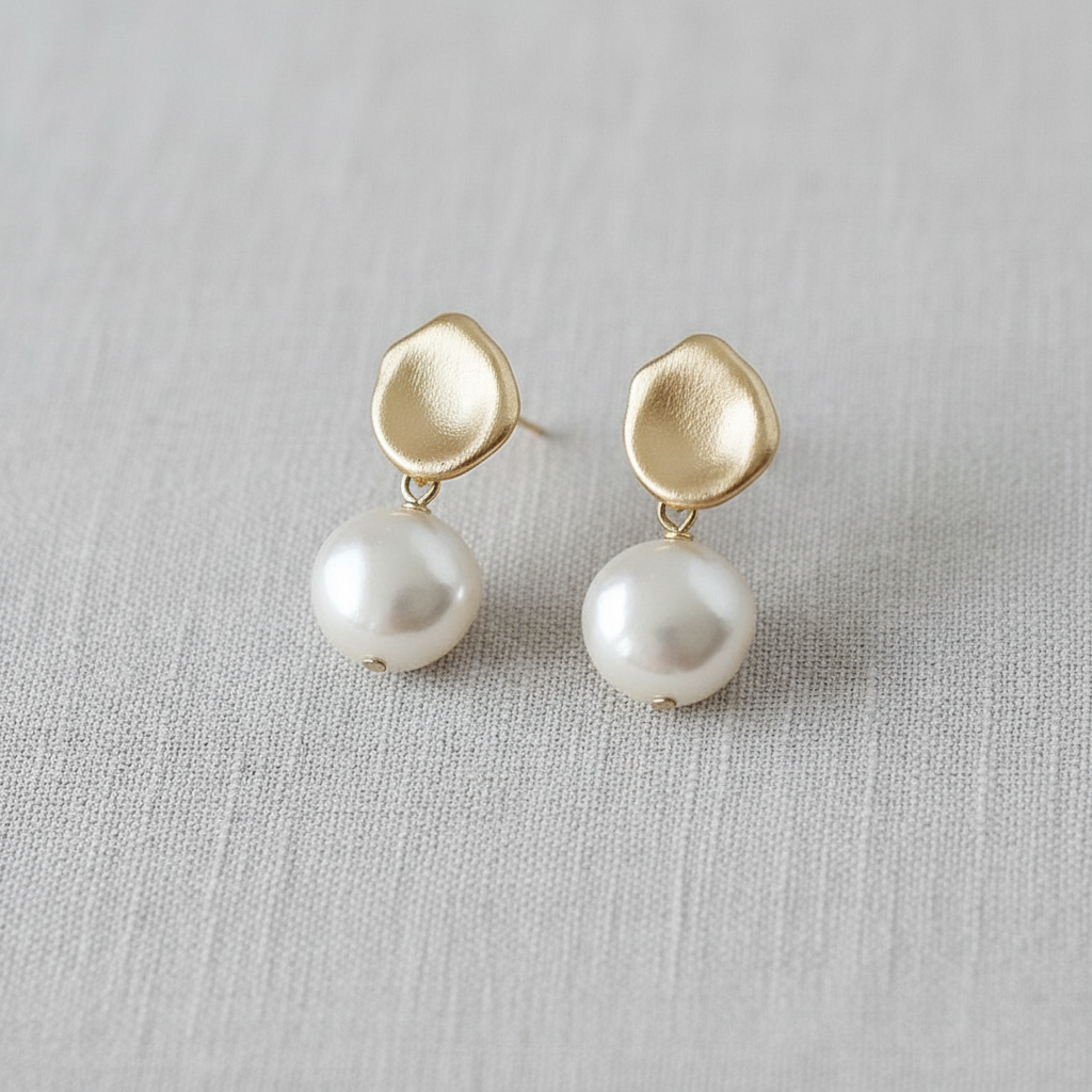 Baroque Pearl Stud Earrings