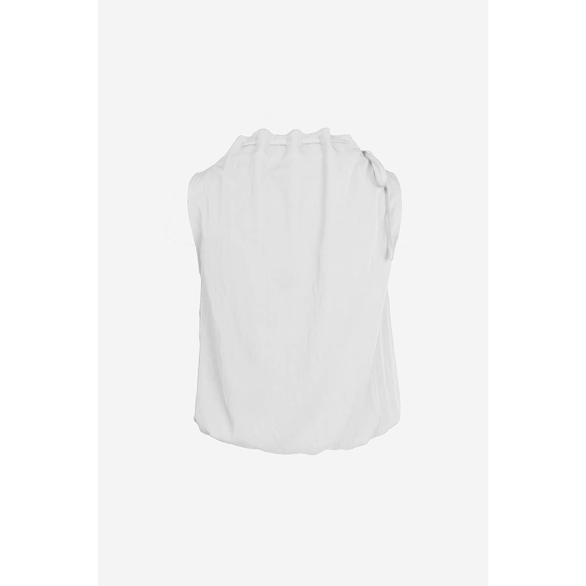 Cinched Mock Neck Sleeveless Top