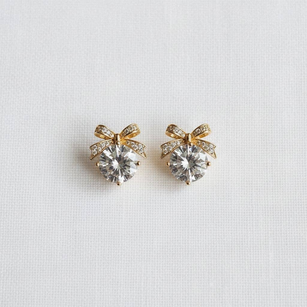 Elegant Butterfly Design Zircon Drop Earrings