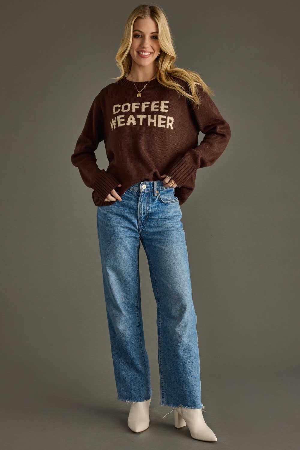 Dk. Brown Coffee Weather Sweater