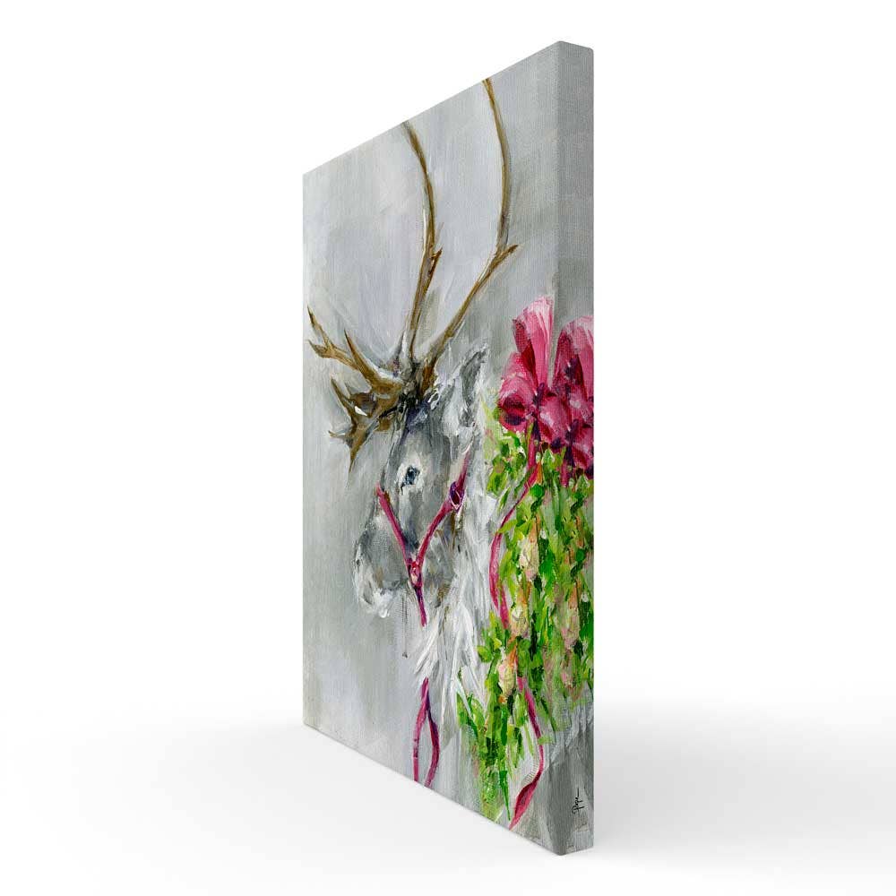 Holiday - Christmas Reindeer Canvas Wall Art