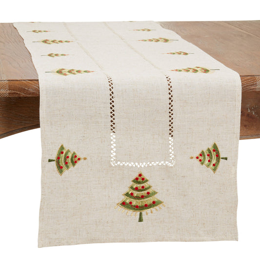 Embroidered Christmas Tree Runner